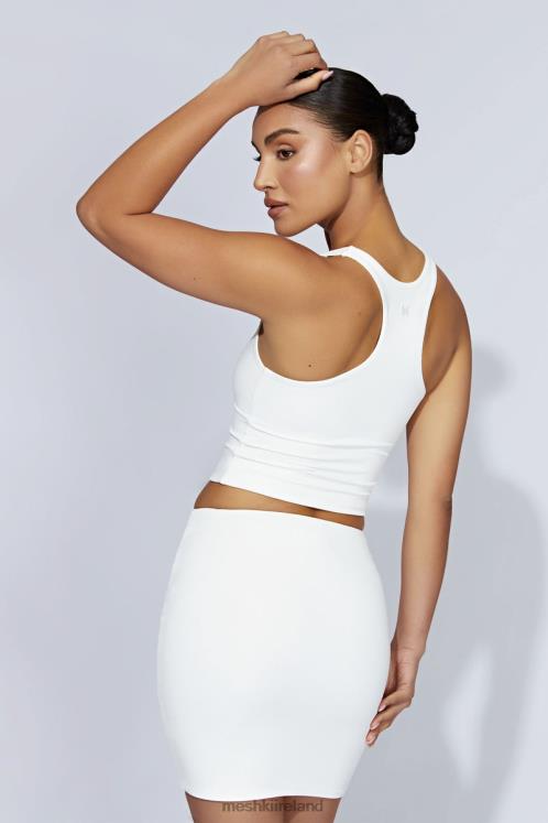Meshki Alyssa Racer Back Top Clothing White 6DX221166