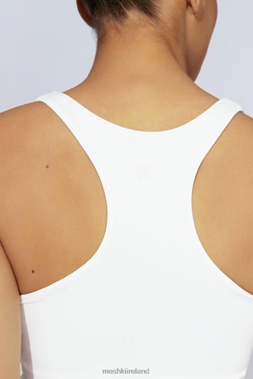 Meshki Alyssa Racer Back Top Clothing White 6DX221166