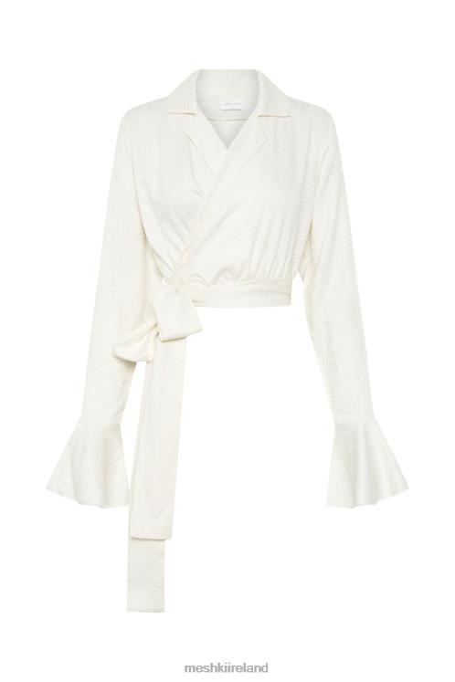Meshki Annalise Wrap Top Clothing Bone 6DX221006