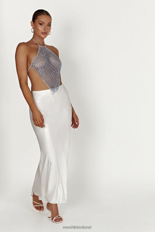 Meshki Asteria Diamante Halter Top Clothing Powder Blue 6DX22959