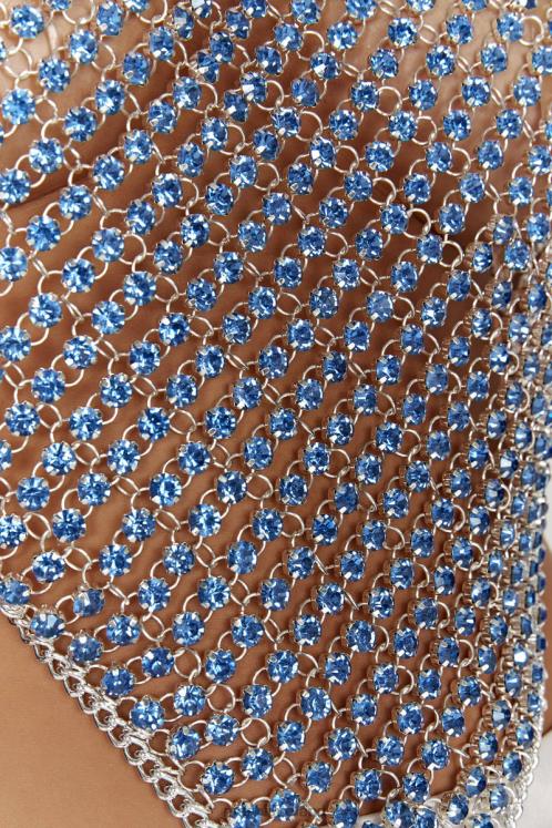 Meshki Asteria Diamante Halter Top Clothing Powder Blue 6DX22959