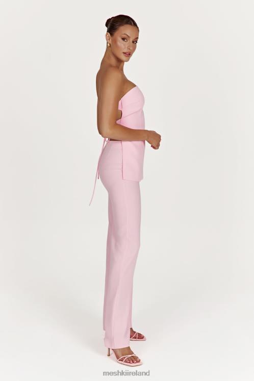 Meshki Astrid Strapless Back Tie Top Clothing Blush Pink 6DX22892