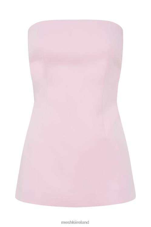 Meshki Astrid Strapless Back Tie Top Clothing Blush Pink 6DX22892
