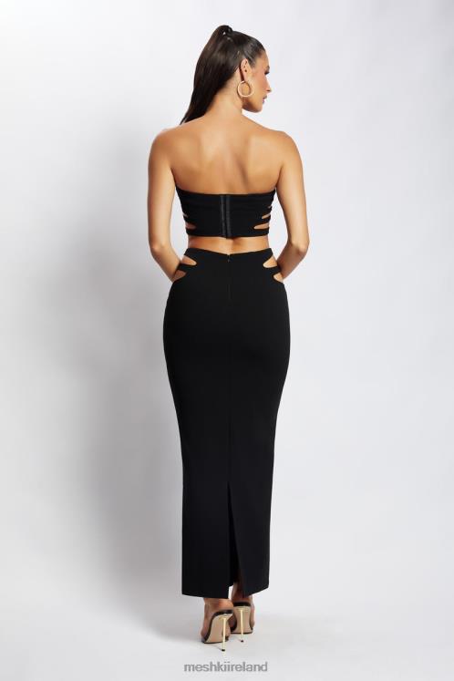 Meshki Audrina Cut Out Bandeau Top Clothing Black 6DX221182