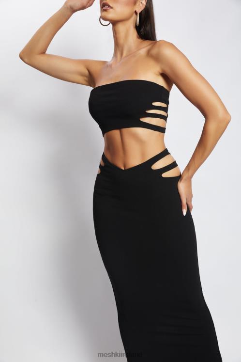 Meshki Audrina Cut Out Bandeau Top Clothing Black 6DX221182