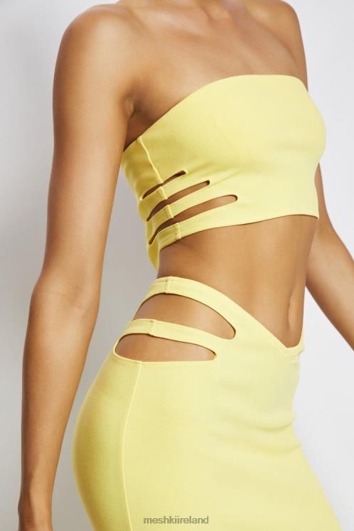 Meshki Audrina Cut Out Bandeau Top Clothing Yellow 6DX221190