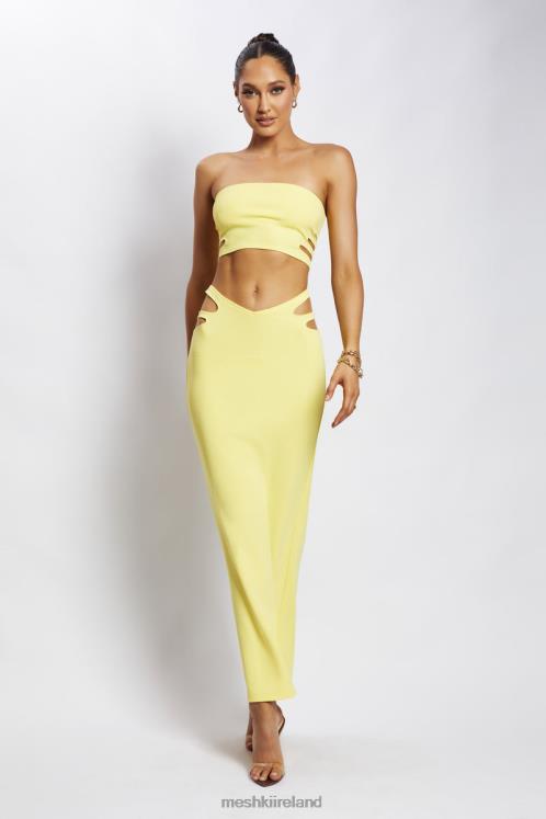 Meshki Audrina Cut Out Bandeau Top Clothing Yellow 6DX221190
