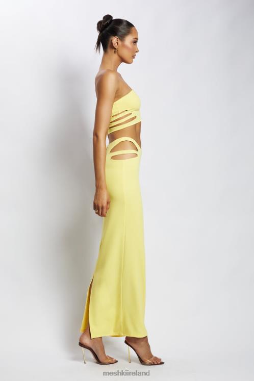 Meshki Audrina Cut Out Bandeau Top Clothing Yellow 6DX221190