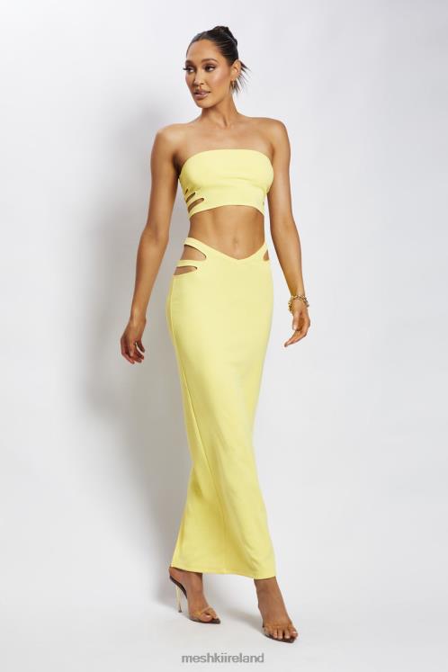 Meshki Audrina Cut Out Bandeau Top Clothing Yellow 6DX221190
