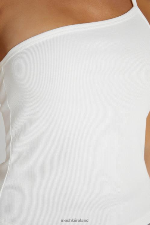 Meshki Bethany One Shoulder Top Clothing White 6DX22821