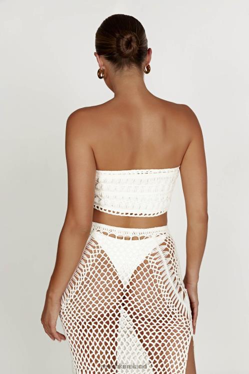 Meshki Bonnie Crochet Bandeau Top Clothing White 6DX22864