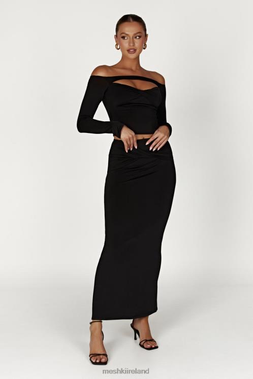 Meshki Ceri Off Shoulder Long Sleeve Top Clothing Black 6DX22856