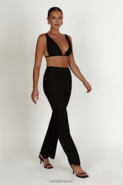 Meshki Daisie Chiffon Top Clothing Black 6DX221211