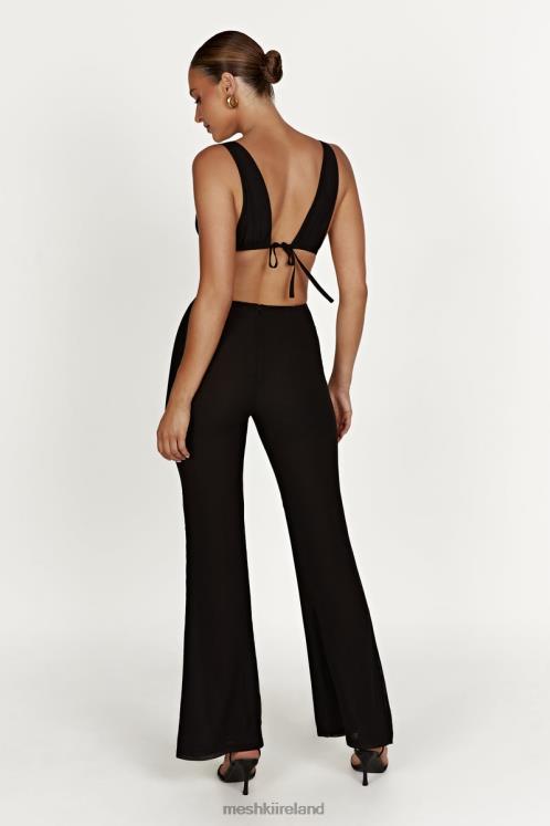 Meshki Daisie Chiffon Top Clothing Black 6DX221211