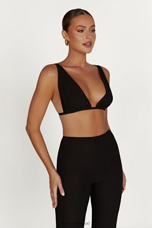 Meshki Daisie Chiffon Top Clothing Black 6DX221211