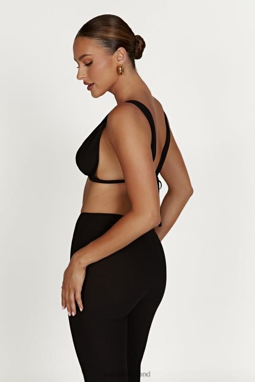 Meshki Daisie Chiffon Top Clothing Black 6DX221211