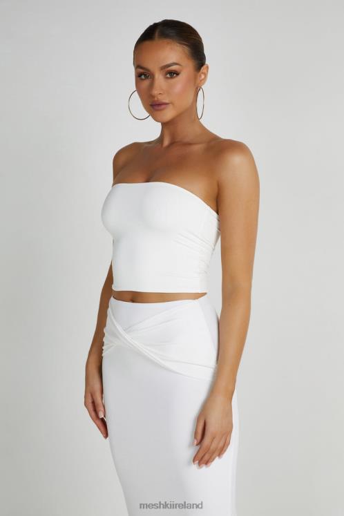 Meshki Dakota Tube Top Clothing White 6DX22865