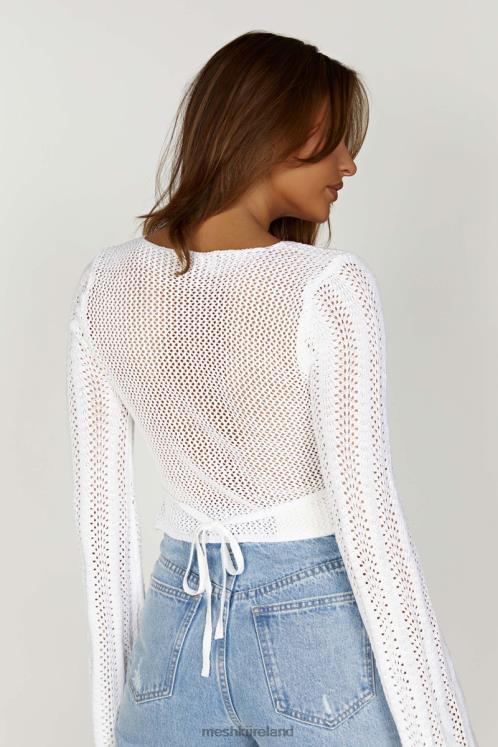 Meshki Debra Mixed Yarn Top Clothing White 6DX22858