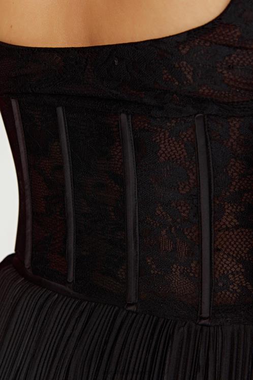 Meshki Elsie Lace Bustier Top Clothing Black 6DX22851