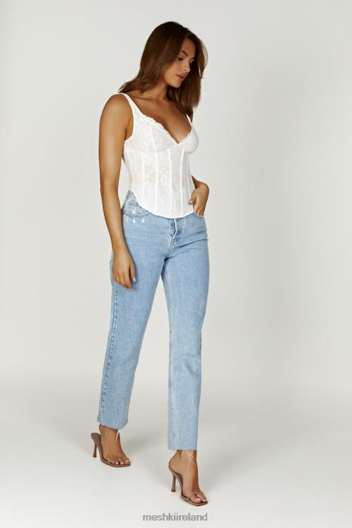 Meshki Elsie Lace Bustier Top Clothing White 6DX22866