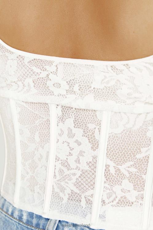 Meshki Elsie Lace Bustier Top Clothing White 6DX22866