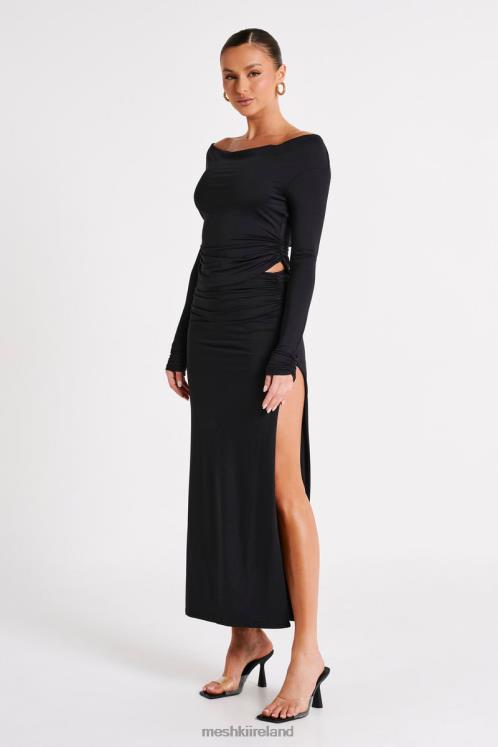 Meshki Emma Recycled Nylon Long Sleeve Top Clothing Black 6DX22769