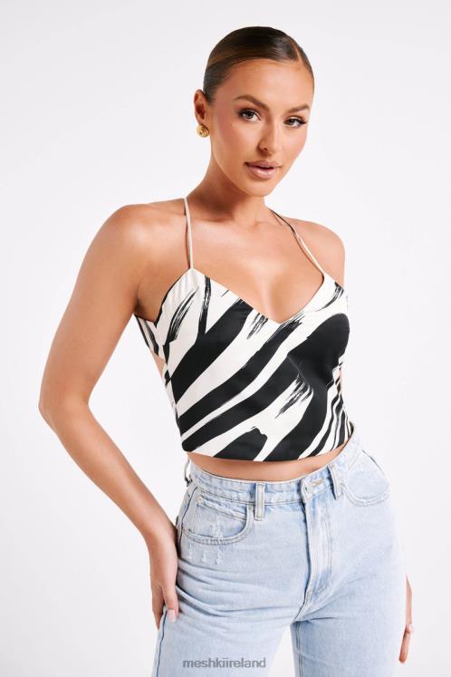 Meshki Felicia Printed Halter Top Clothing Abstract Print 6DX22753