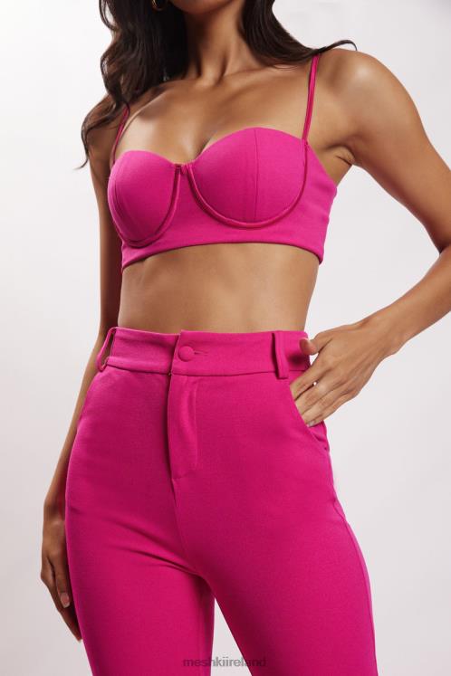 Meshki Fiorella Crepe Bustier Top Clothing Fuchsia 6DX221160