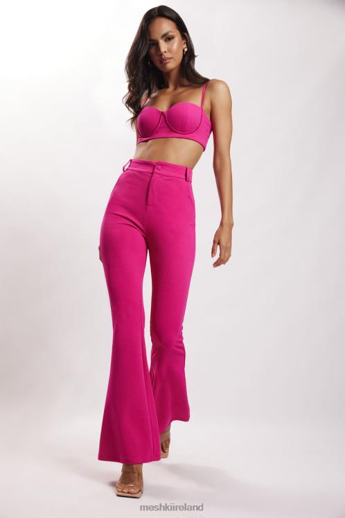 Meshki Fiorella Crepe Bustier Top Clothing Fuchsia 6DX221160