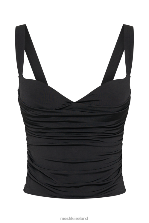 Meshki Hailey Slinky Long Line Sweetheart Top Clothing Black 6DX221619