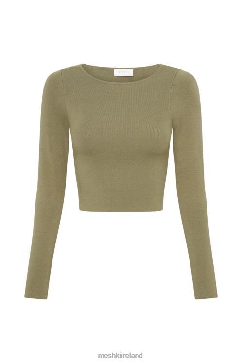 Meshki Haisley Long Sleeve Knit Top Clothing Olive 6DX22906