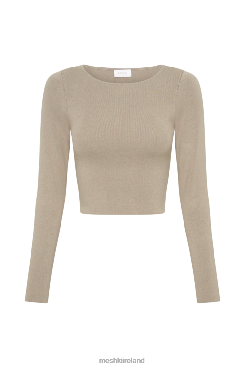 Meshki Haisley Long Sleeve Knit Top Clothing Taupe 6DX22909