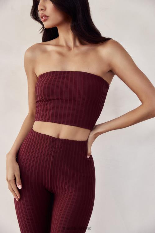 Meshki Jordi Strapless Knit Top Clothing Cherry Chocolate 6DX221012