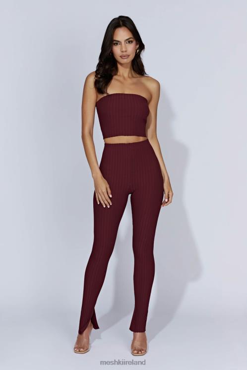 Meshki Jordi Strapless Knit Top Clothing Cherry Chocolate 6DX221012