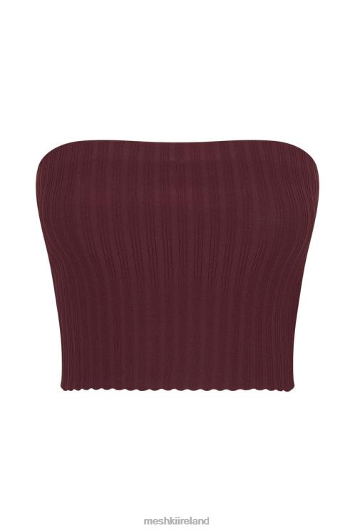 Meshki Jordi Strapless Knit Top Clothing Cherry Chocolate 6DX221012
