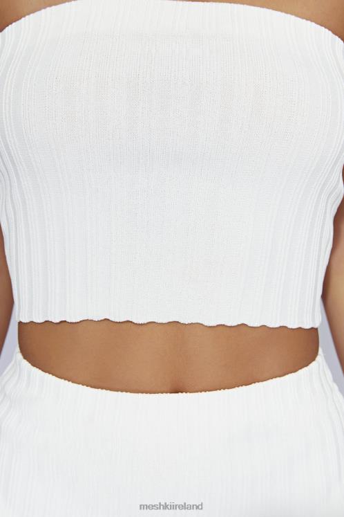 Meshki Jordi Strapless Knit Top Clothing Off White 6DX221039