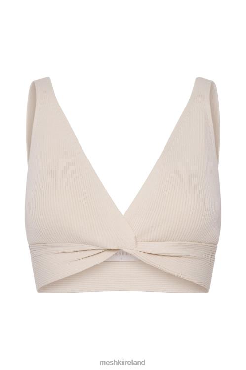 Meshki Kaesha Twist Front Knit Top Clothing Bone 6DX22812