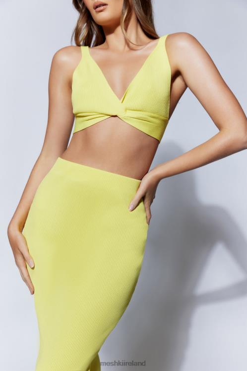Meshki Kaesha Twist Front Knit Top Clothing Lemon 6DX221088