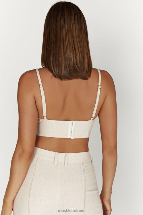 Meshki Kaesha Twist Linen Top Clothing Natural 6DX221046