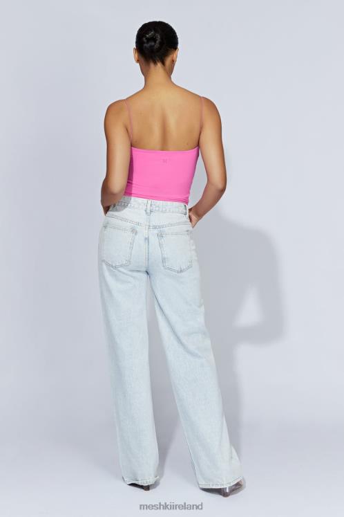 Meshki Kaitlyn Sweetheart Thin Strap Top Clothing Bubblegum Pink 6DX22977