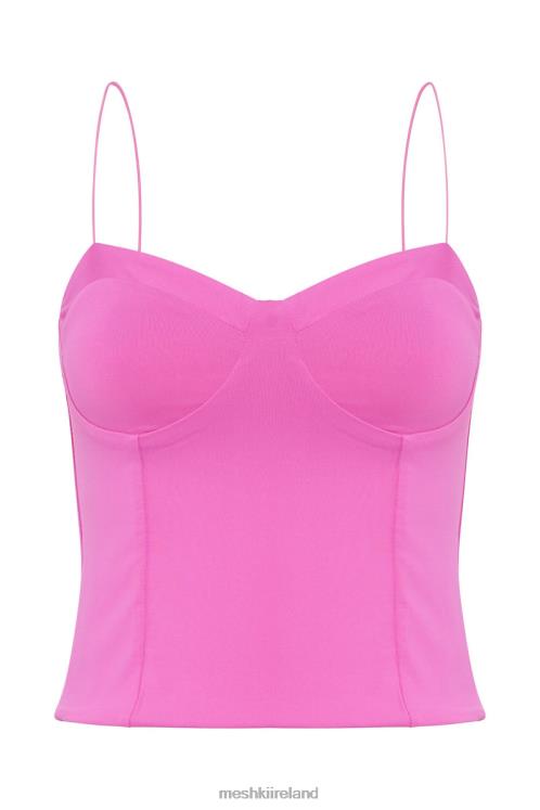 Meshki Kaitlyn Sweetheart Thin Strap Top Clothing Bubblegum Pink 6DX22977