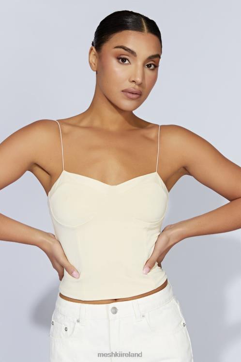 Meshki Kaitlyn Sweetheart Thin Strap Top Clothing Cream 6DX221159