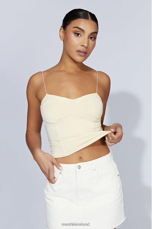 Meshki Kaitlyn Sweetheart Thin Strap Top Clothing Cream 6DX221159