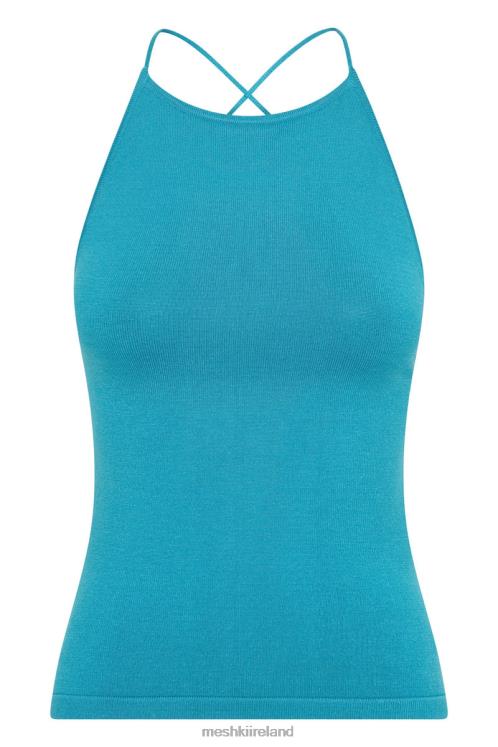 Meshki Kelly Long Line Top Clothing Aquamarine 6DX221024