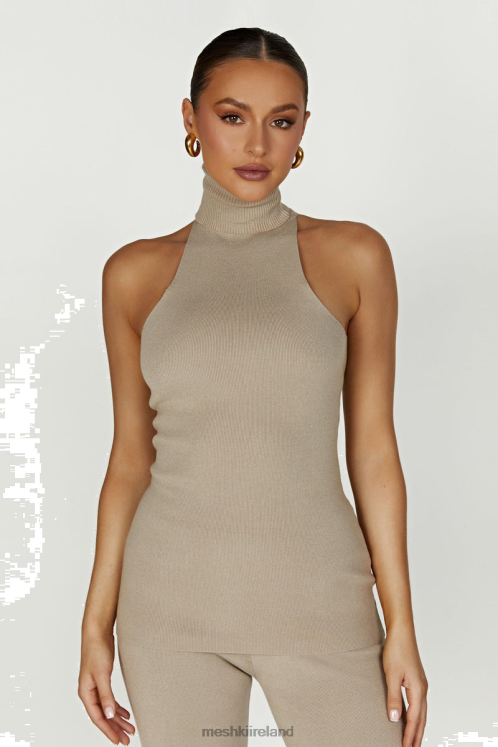 Meshki Kelsea Sleeveless Turtleneck Top Clothing Taupe 6DX22897