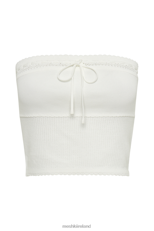 Meshki Kyra Waffle Knit Tube Top Clothing White 6DX22780
