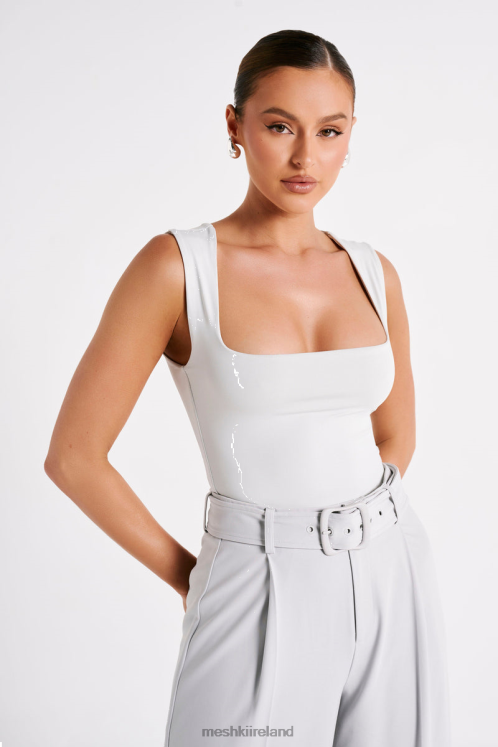 Meshki Linley Recycled Nylon Long Line Top Clothing Ice Grey 6DX22775