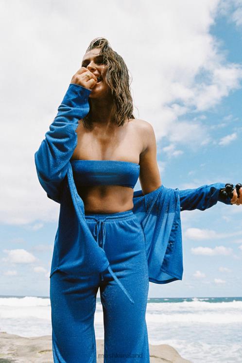 Meshki Lucille Shimmer Cover Up Top Clothing Cobalt Sparkle 6DX221081