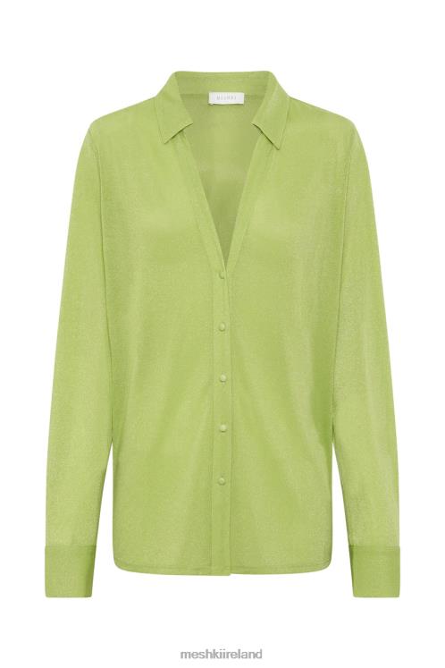 Meshki Lucille Shimmer Cover Up Top Clothing Lime Sparkle 6DX221100