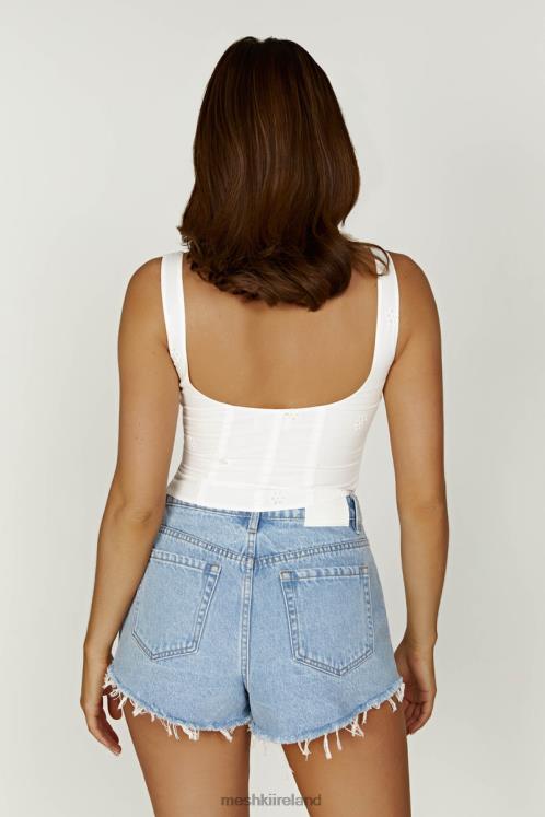 Meshki Melanie Cotton Anglaise Top Clothing White 6DX22766